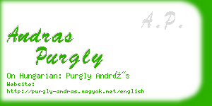 andras purgly business card